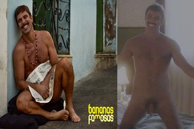 Ator famoso Marcelo Farias pelado exibindo o penis duro